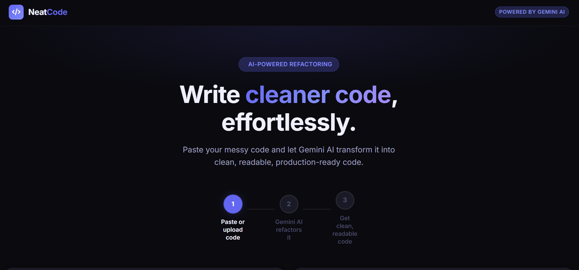 NeatCode - AI Code Refactoring